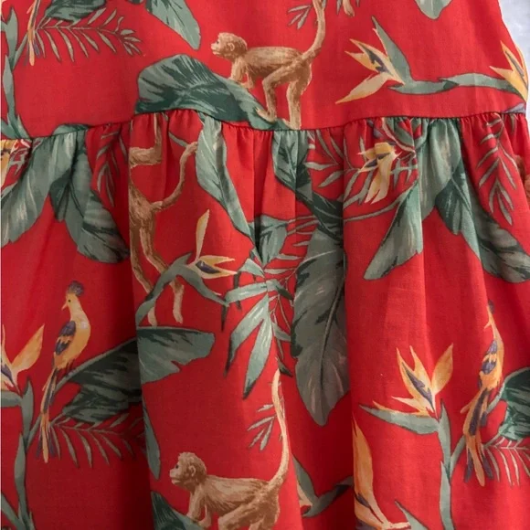 Janie and Jack Vibrant Monkey Tropical Dress - Picture 6 of 7